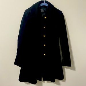 Moda International Black Peacoat